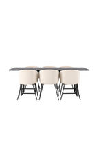 gr23753_1_os Essgarnitur Ystad Mit Den Stühlen Berit Rechteckiges Essgruppen Set Tisch: 75x220x100 Stuhl: 55x78x55