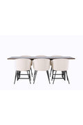 gr23760_1_os Essgarnitur Ystad Mit Den Stühlen Berit Rechteckiges Essgruppen Set Table: 75x220x100 Chair: 55x78x55