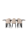 gr23762_1_os Esszimmer Set Ystad Mit Den Stühlen Polar Rechteckiges Essgruppen Set Table: 75x220x100 Chair: 52x90x45