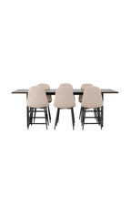 gr23762_1_os Esszimmer Set Ystad Mit Den Stühlen Polar Rechteckiges Essgruppen Set Table: 75x220x100 Chair: 52x90x45