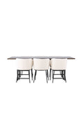 gr23763_1_os Esszimmer Set Ystad Mit Den Stühlen Edina Rechteckiges Essgruppen Set Table: 75x220x100 Chair: 56x76x55