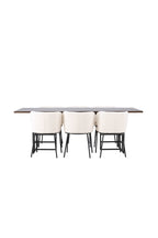 gr23763_1_os Esszimmer Set Ystad Mit Den Stühlen Edina Rechteckiges Essgruppen Set Table: 75x220x100 Chair: 56x76x55