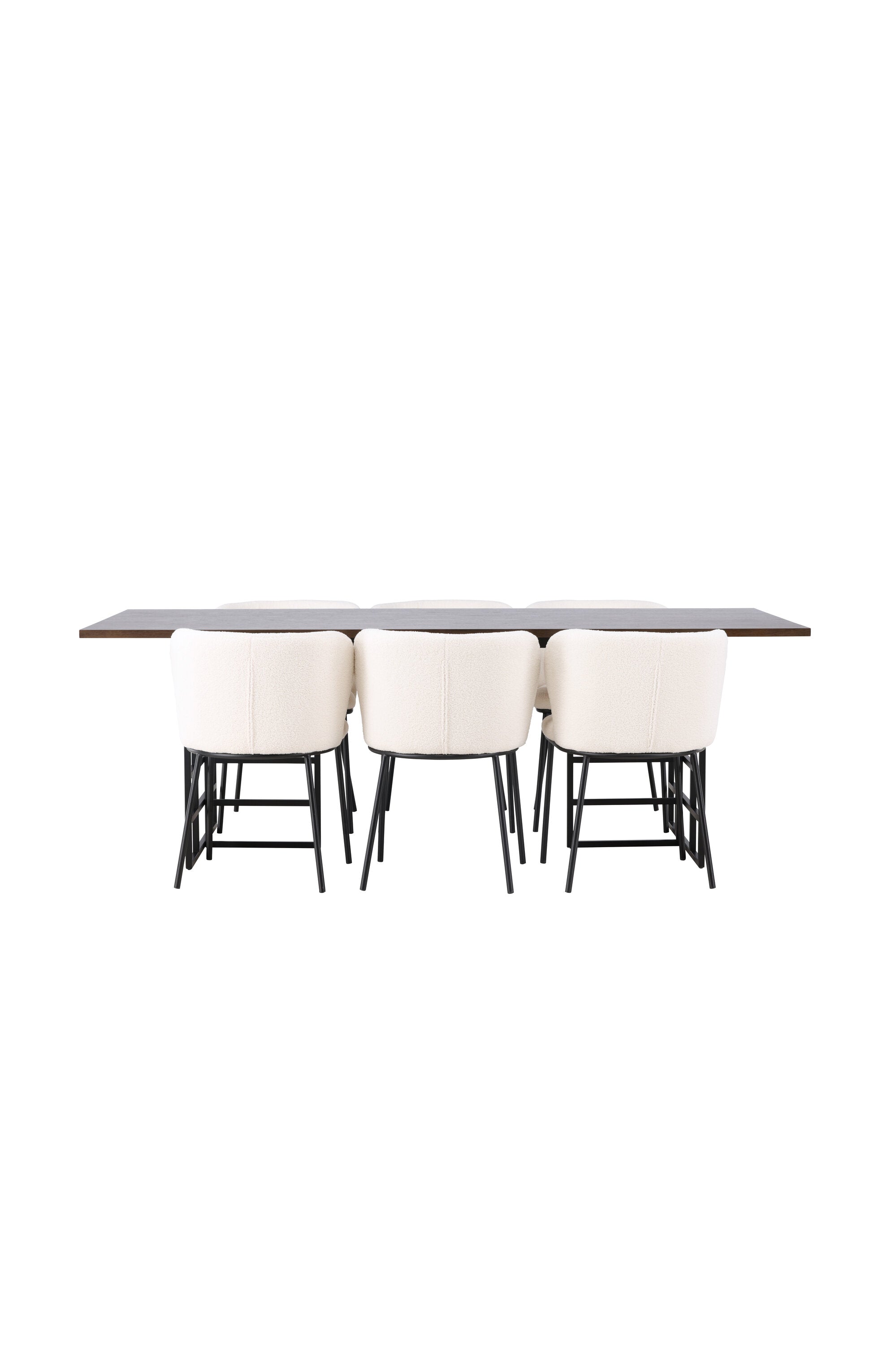 gr23763_1_os Esszimmer Set Ystad Mit Den Stühlen Edina Rechteckiges Essgruppen Set Table: 75x220x100 Chair: 56x76x55