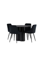 gr23842_2_os Esszimmer Set Olivia Mit Den Stühlen Night Rundes Essgruppen Set