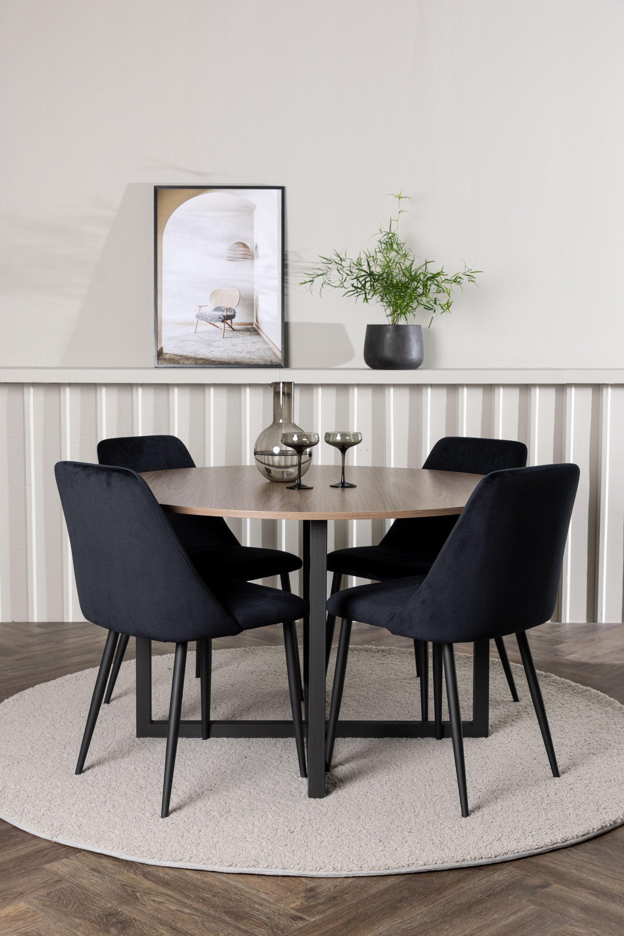 gr23923_1_m Esszimmer Set Durango Mit Den Stühlen Night Rundes Essgruppen Set