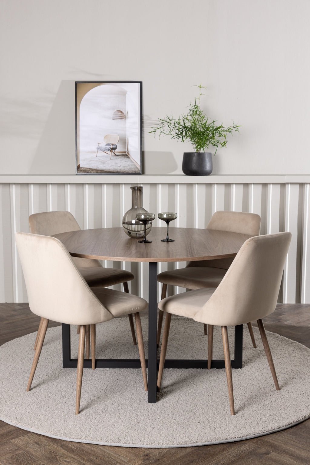 gr23924_1_m Essgarnitur Durango Mit Den Stühlen Night Rundes Essgruppen Set