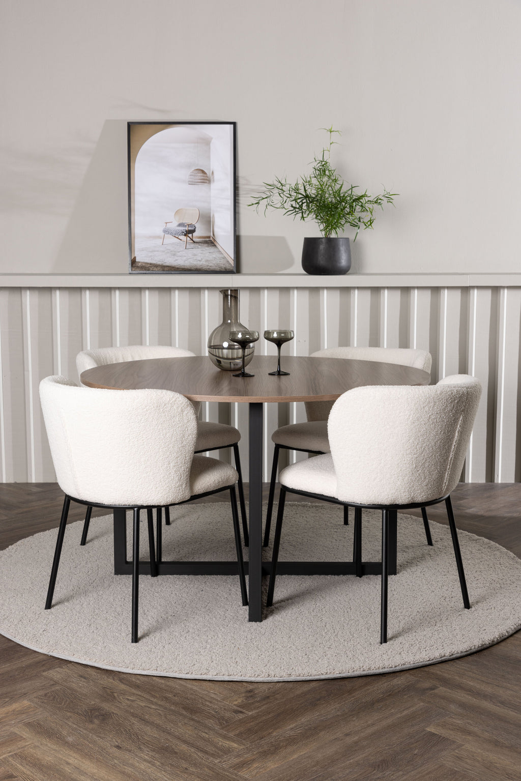 gr23928_1_m Esszimmer Set Durango Mit Den Stühlen Edina Rundes Essgruppen Set