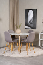 gr24071_6_m Dining Set Plaza Mit Stühlen Polar Rundes Essgruppen Set