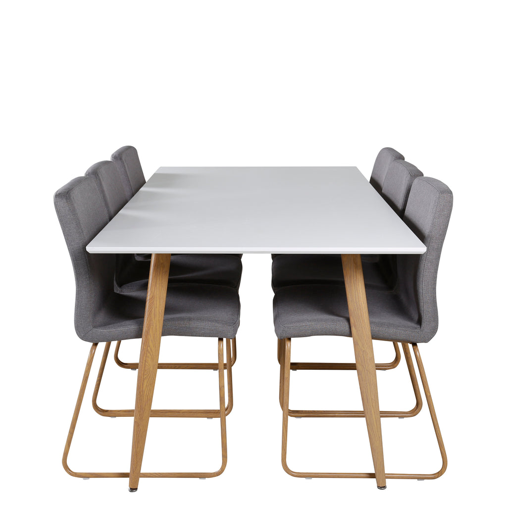 gr24195__1 Esszimmer Set Polar Mit Stühlen Mace Rechteckiges Essgruppen Set Default Title