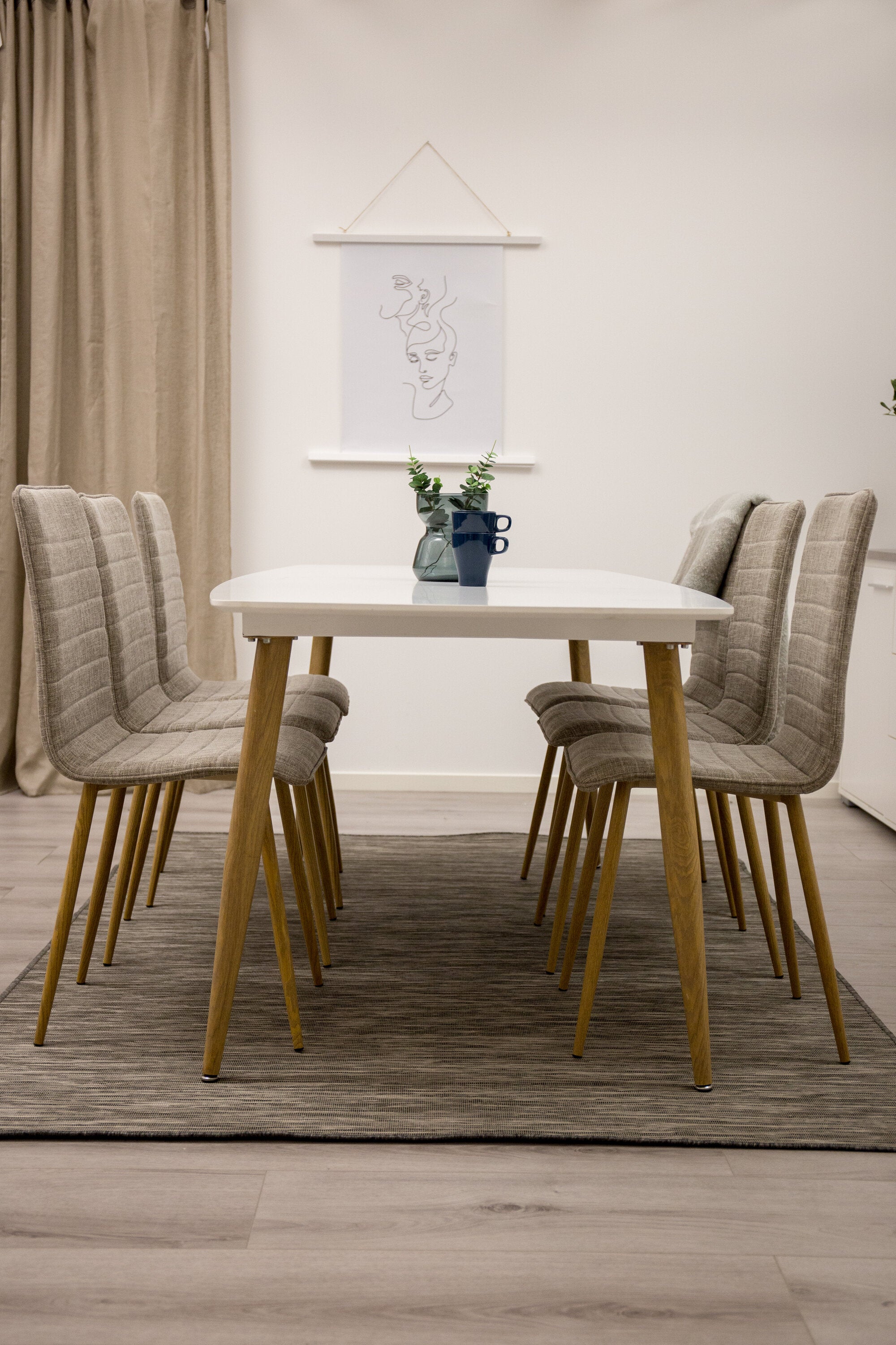 gr24269__2 Dining Set Polar Mit Stühlen Windu Rechteckiges Essgruppen Set Default Title