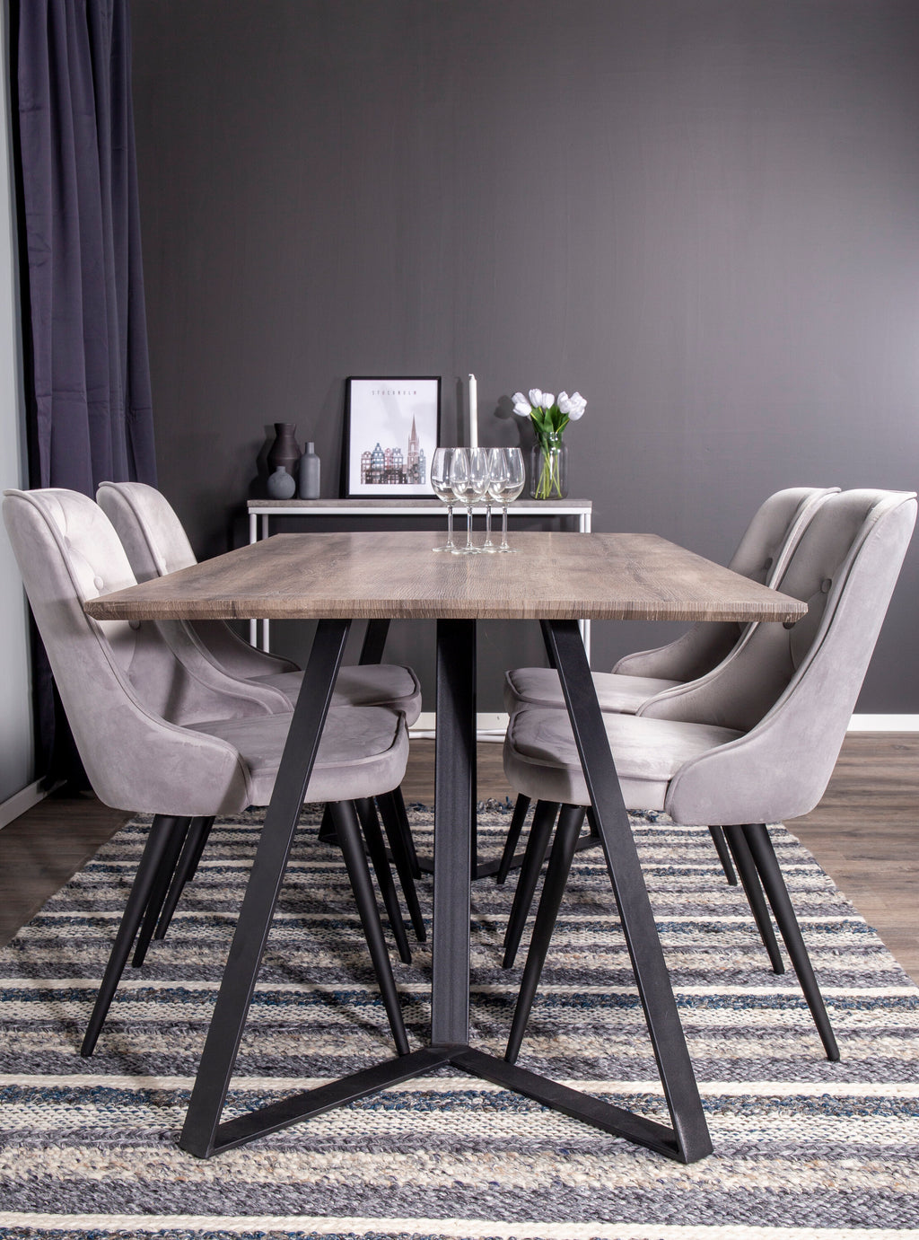 gr821__1 Marina Rechteckiger Esstisch Set Rechteckiges Essgruppen Set Default Title