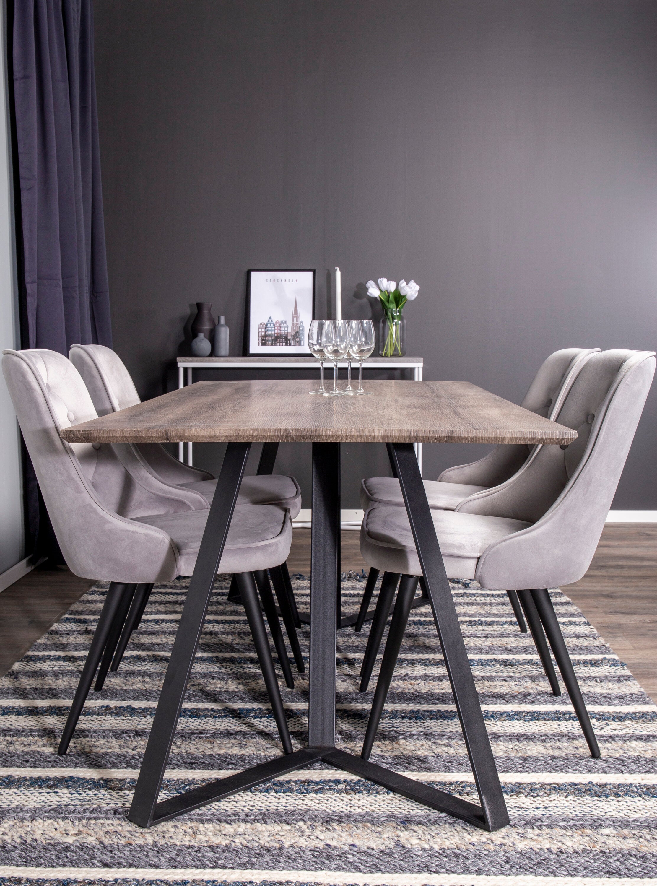 gr821__1 Marina Rechteckiger Esstisch Set Rechteckiges Essgruppen Set Default Title