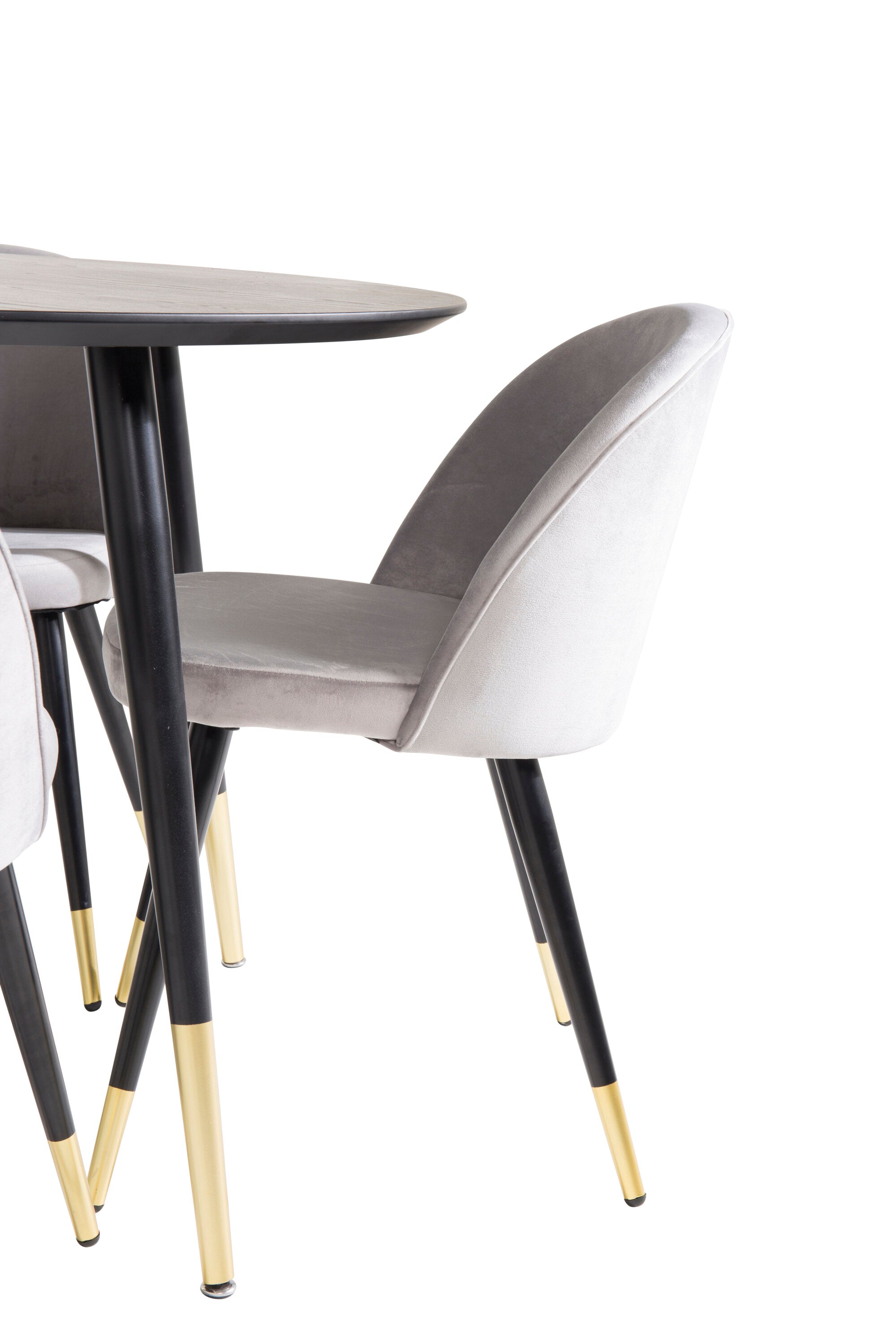 gr988___3 Dipp Runder Esstisch Set Rundes Essgruppen Set Table: ⌀115 Chair: 57x76,5x50