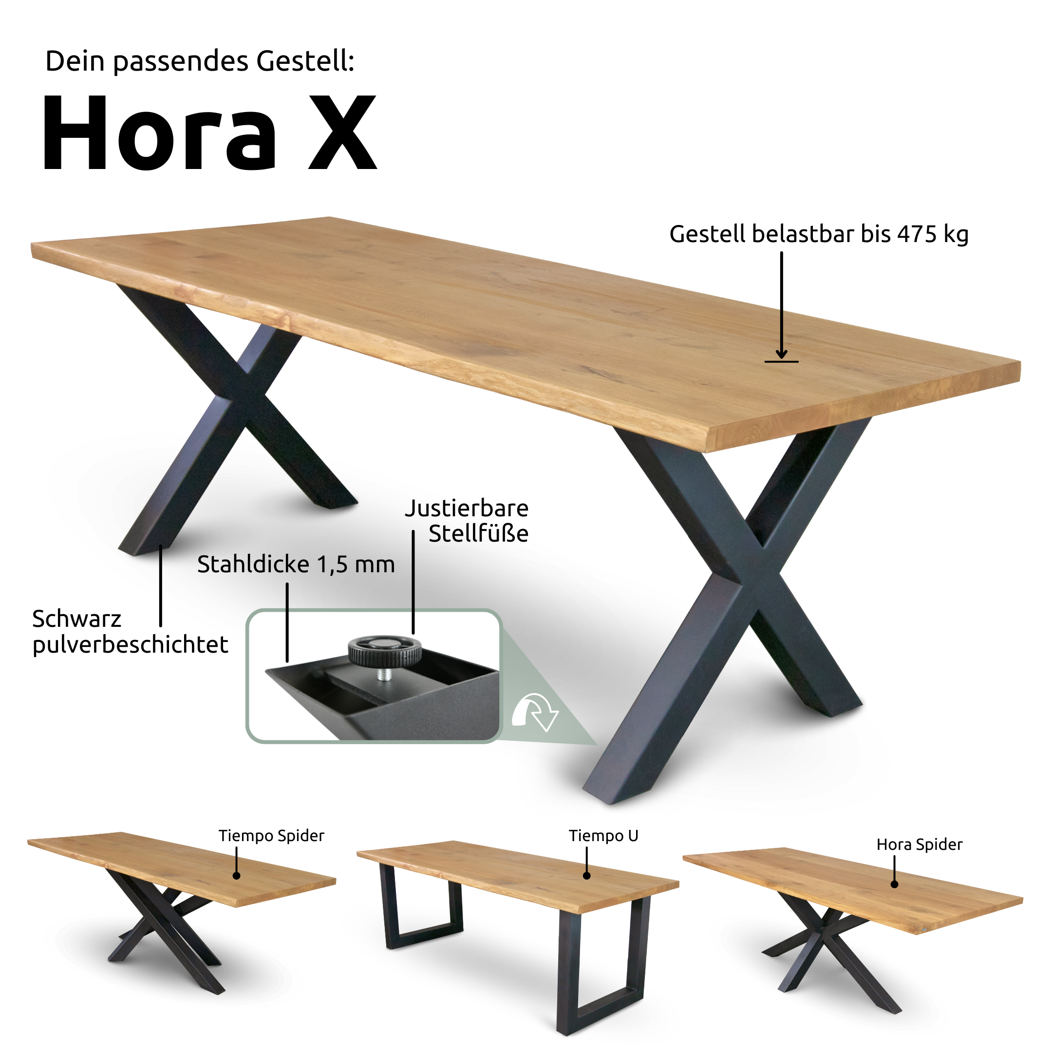 h4h102_hora_x_38cd3055-17e1-47ff-9edd-722510231e9f Massivholztisch Eiche, 4cm massive Tischplatte, geölt, robust & zeitloses Design für Esszimmer, Büro & Konferenzraum, Esstisch Baumkante