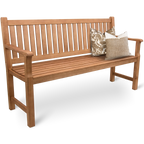 Gartenbank aus Holz mit Schutzabdeckung und Gartenhandschuhen120cm