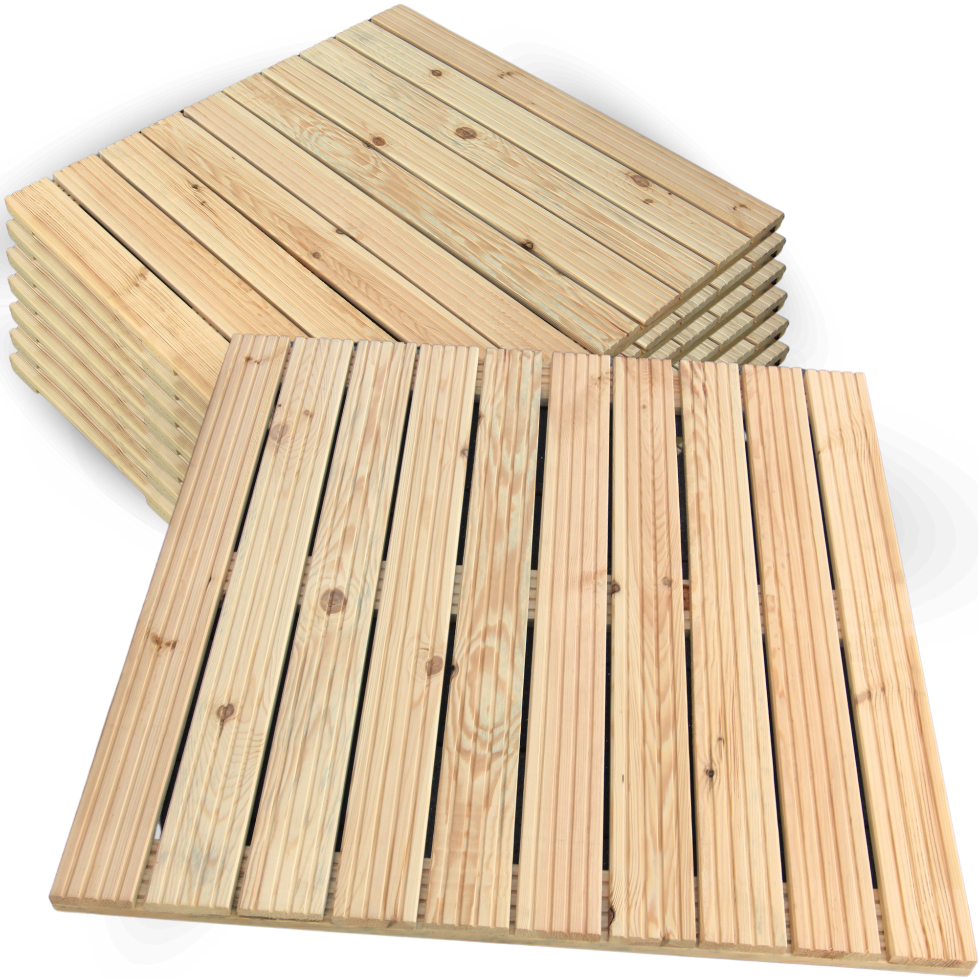 Holzfliese aus Kiefernholz95 x 95 cm