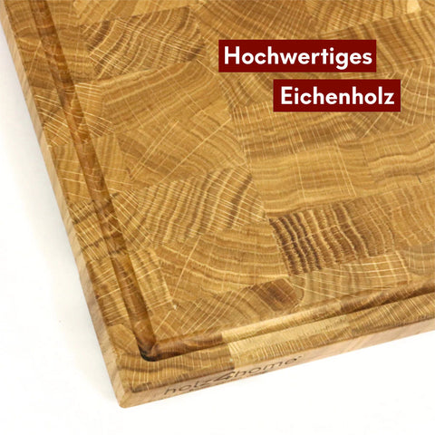 Premium Schneidebrett Stirnholz aus Eiche