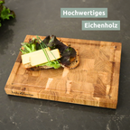 Premium Schneidebrett Stirnholz Eiche3er Set