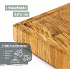 Premium Schneidebrett Stirnholz Eiche3er Set