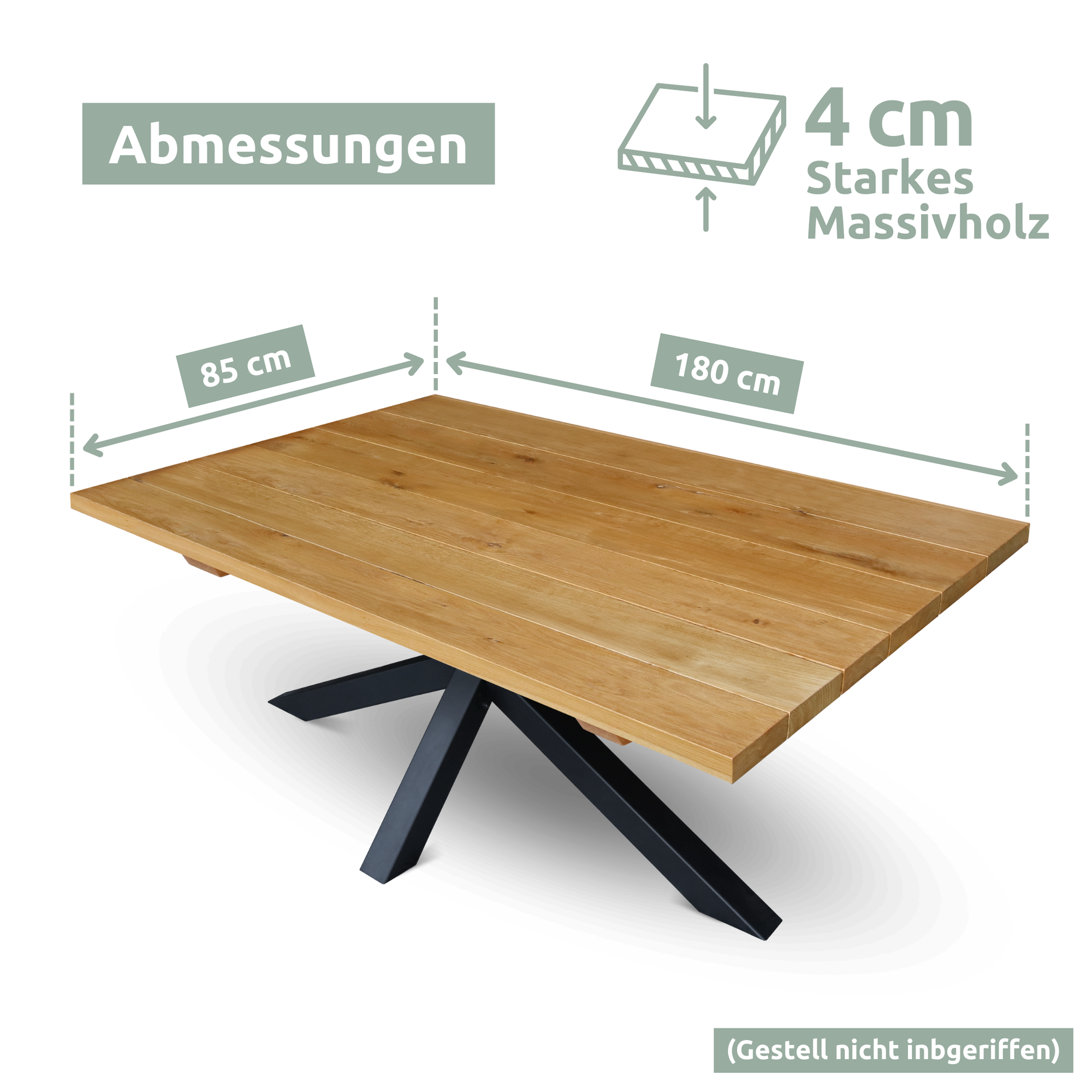 Eichenmöbel für Aussenbereich 40mm EicheBank