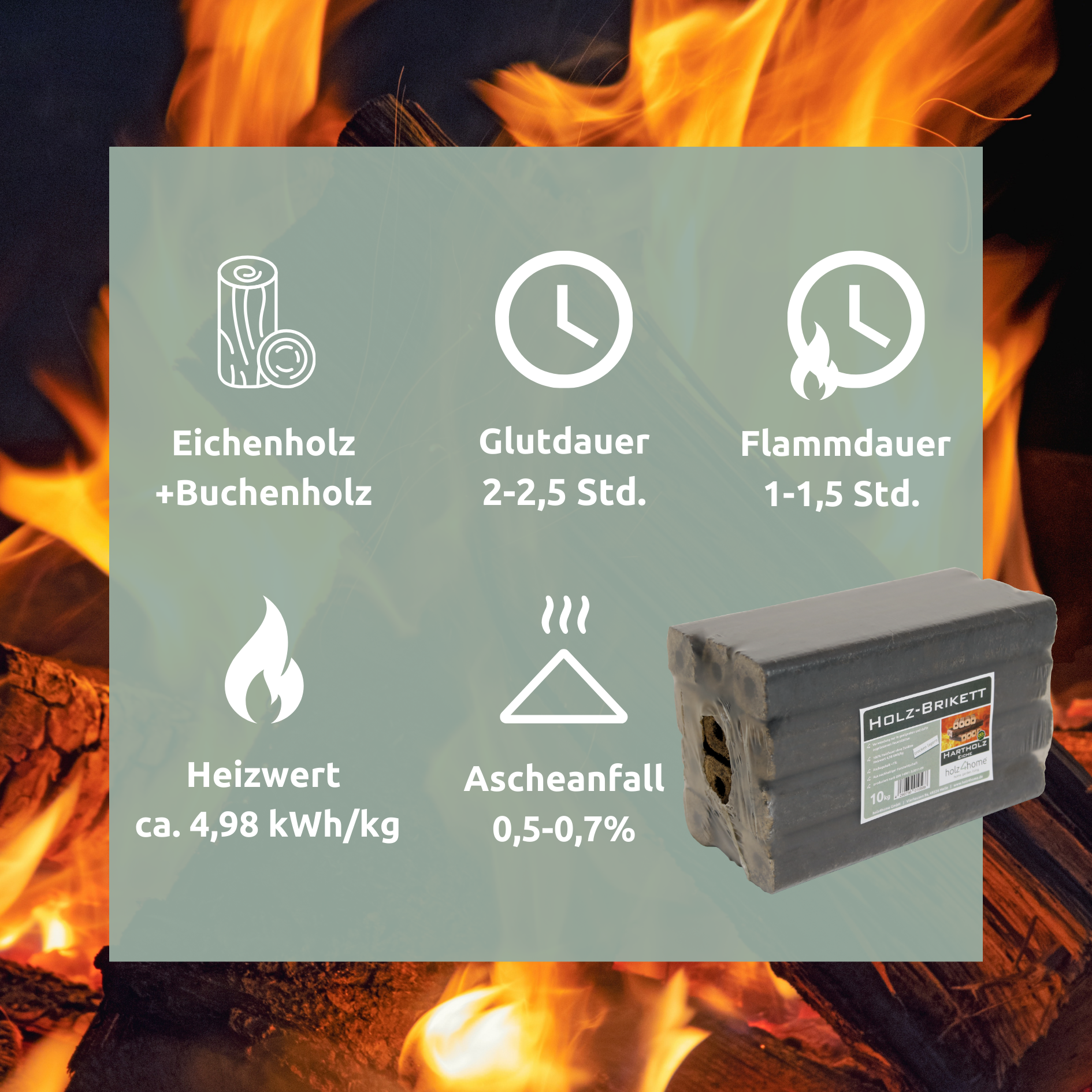 Pini Kay Eichenbriketts 100% ohne ZusätzePalette je 960 kg