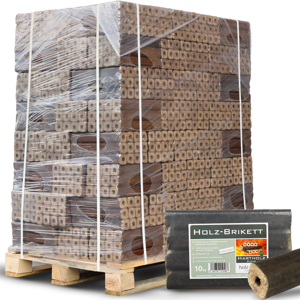 Pini Kay Eichenbriketts 100% ohne ZusätzePaket je 10 kg