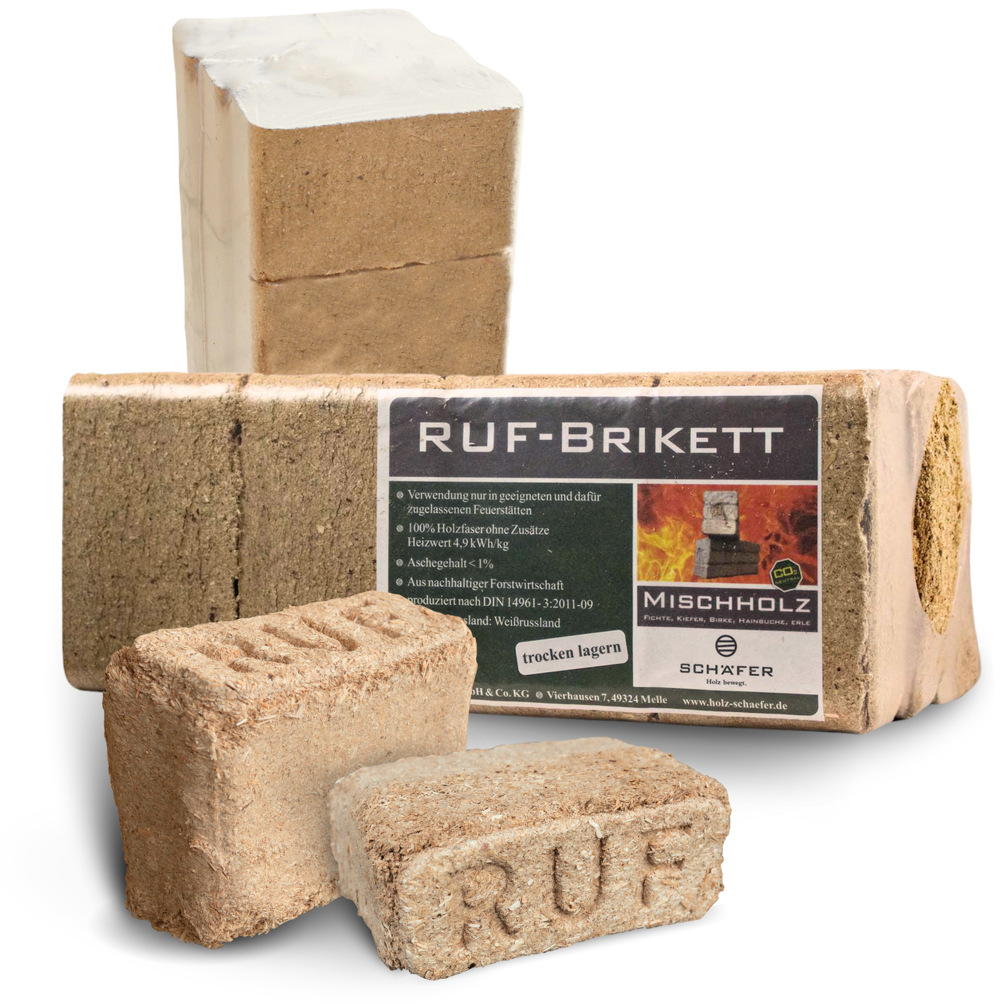 RUF - Holzbriketts MischholzPalette je 960 kg