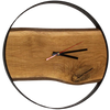 Wanduhr mit Stahlrahmen aus massiver Eiche43 cm