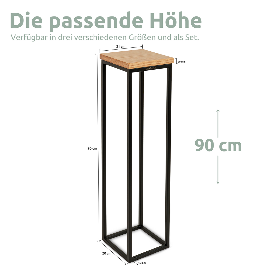 Blumenständer Dekoständer Eiche Natur geölt70 cm