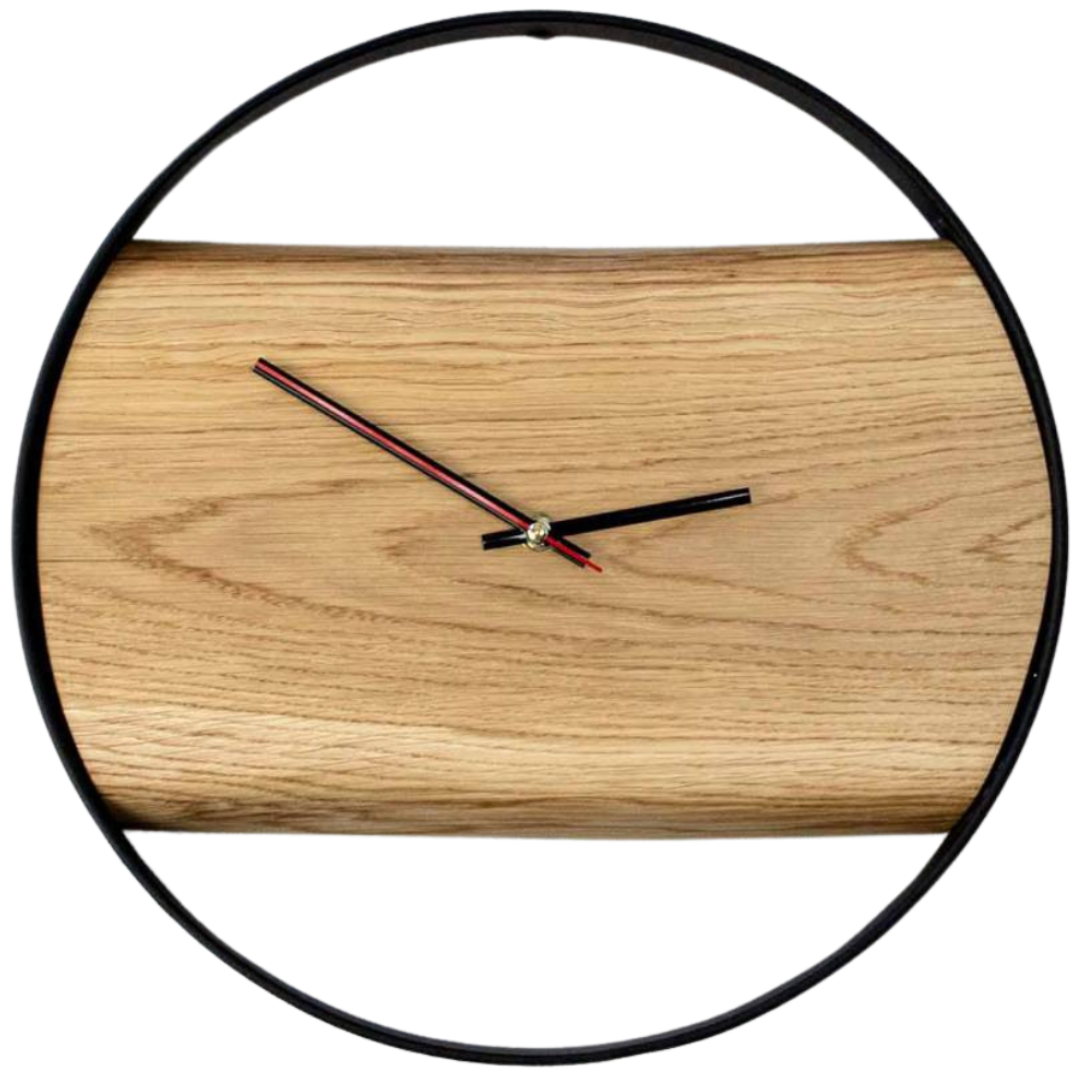 Holz-Wanduhr „Polished“ gerahmt mit polierter Oberfläche37 cm