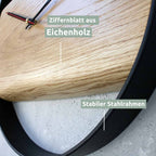 Holz-Wanduhr „Polished“ gerahmt mit polierter Oberfläche43 cm