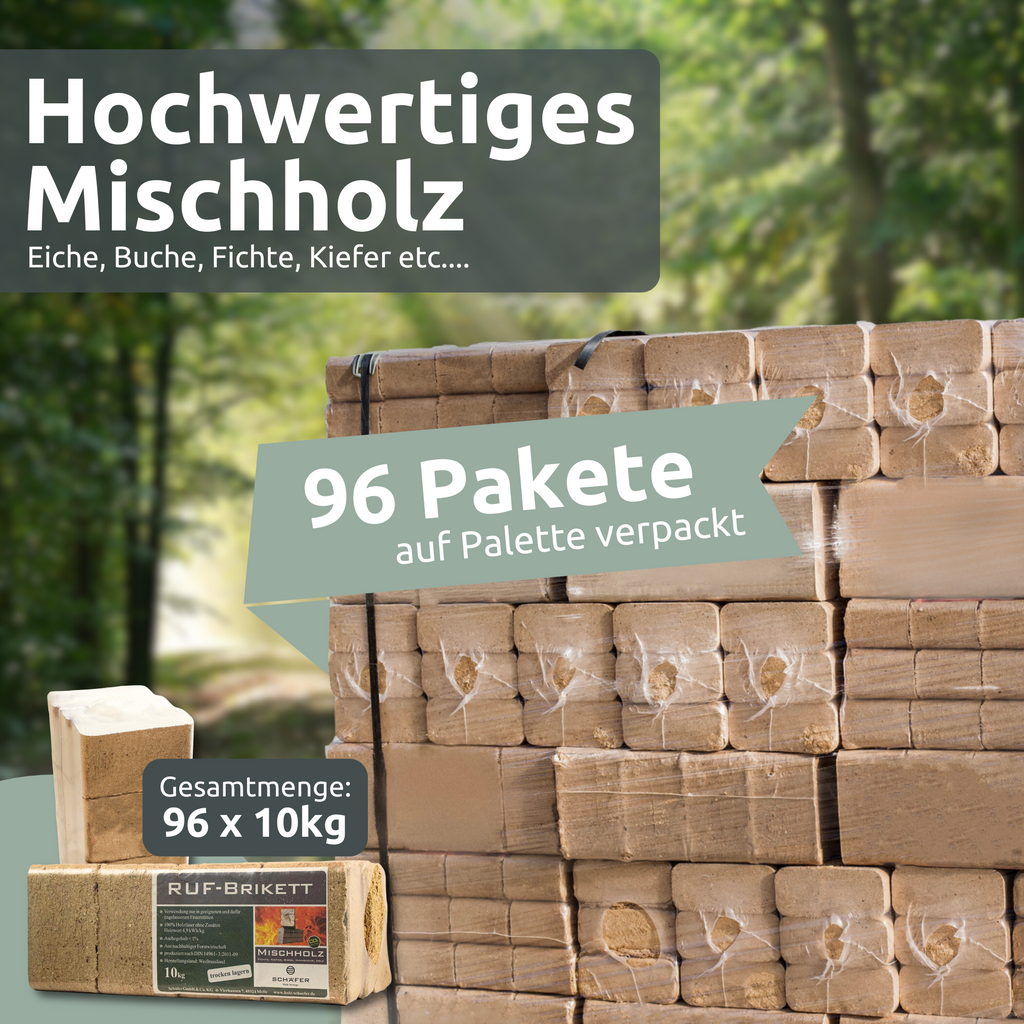 RUF - Holzbriketts MischholzPaket je 10 kg