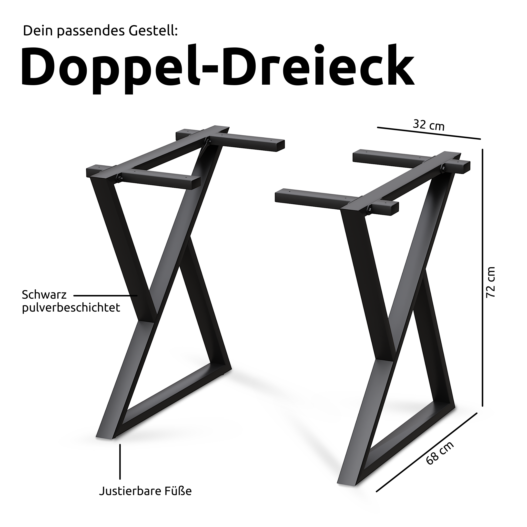 h4h252 Massivholztisch Eiche 140x80 cm mit Baumkante & Trapezgestell