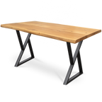 h4h252_cover_mit_bk Massivholztisch Eiche 140x80 cm mit Baumkante & Trapezgestell Default Title