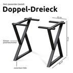 h4h252_ea002b56-db7f-45aa-b9ed-2b52b308f461 Massivholztisch Eiche klein ohne Baumkante 140cm x 80cm Doppel-Dreieck Gestell140x80cm / Doppel-Dreieck / Doppel-Dreieck