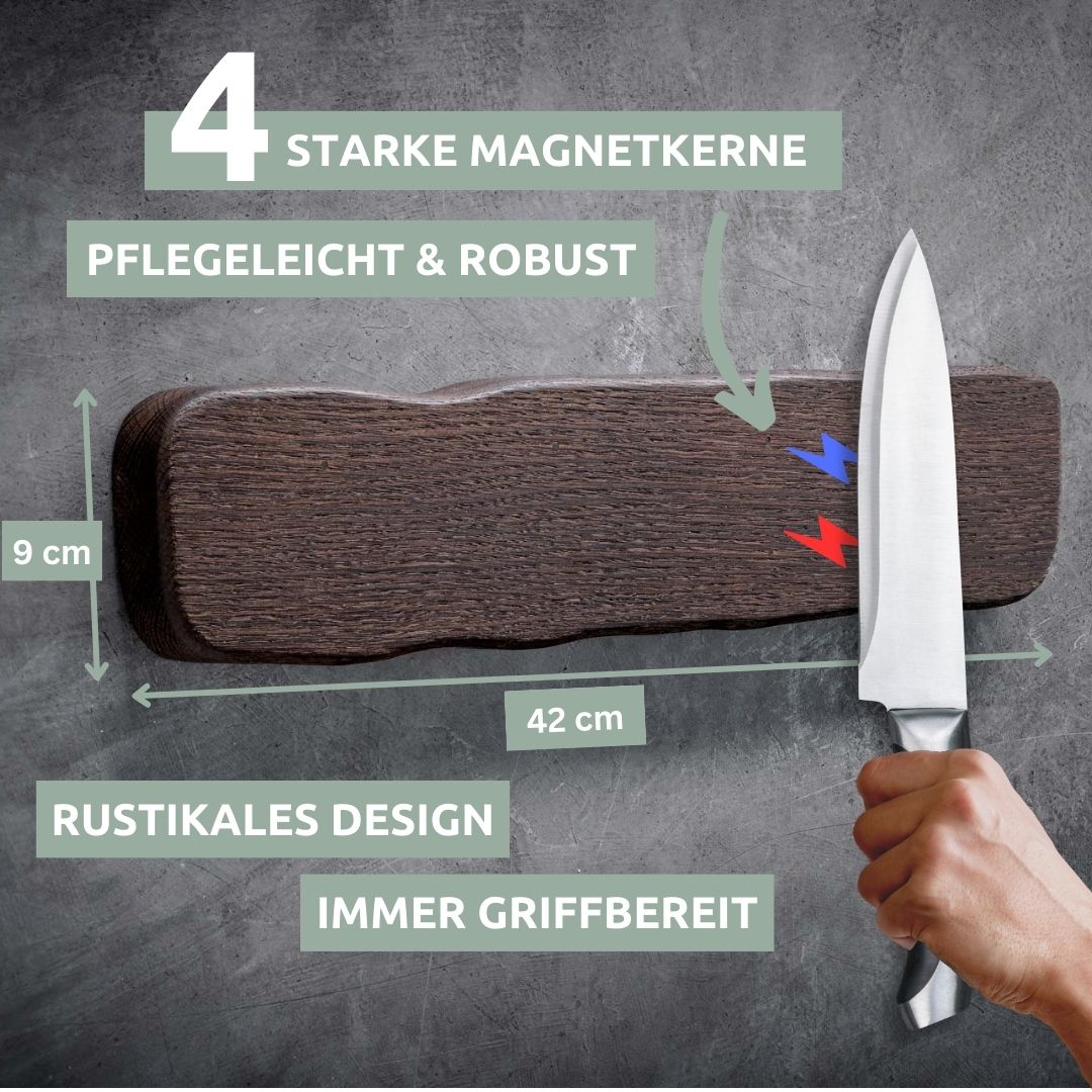 Messerleiste La Madera magnetisch Eiche I 42cm langHell