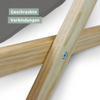 2er Set Liegestuhl aus Holz klappbarAnthrazit