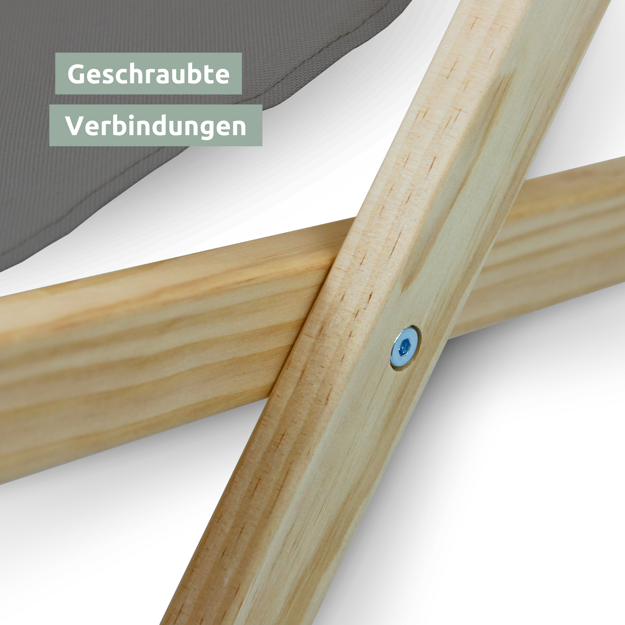 2er Set Liegestuhl aus Holz klappbarAnthrazit