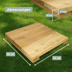 Holz-Fliese Lärche I Ideal für die Terasse oder den Balkon57.2 x 57.2 cm