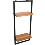 Wandregal high in schwarz gerahmt von holz4home®Hellgrau / ohne Baumkante