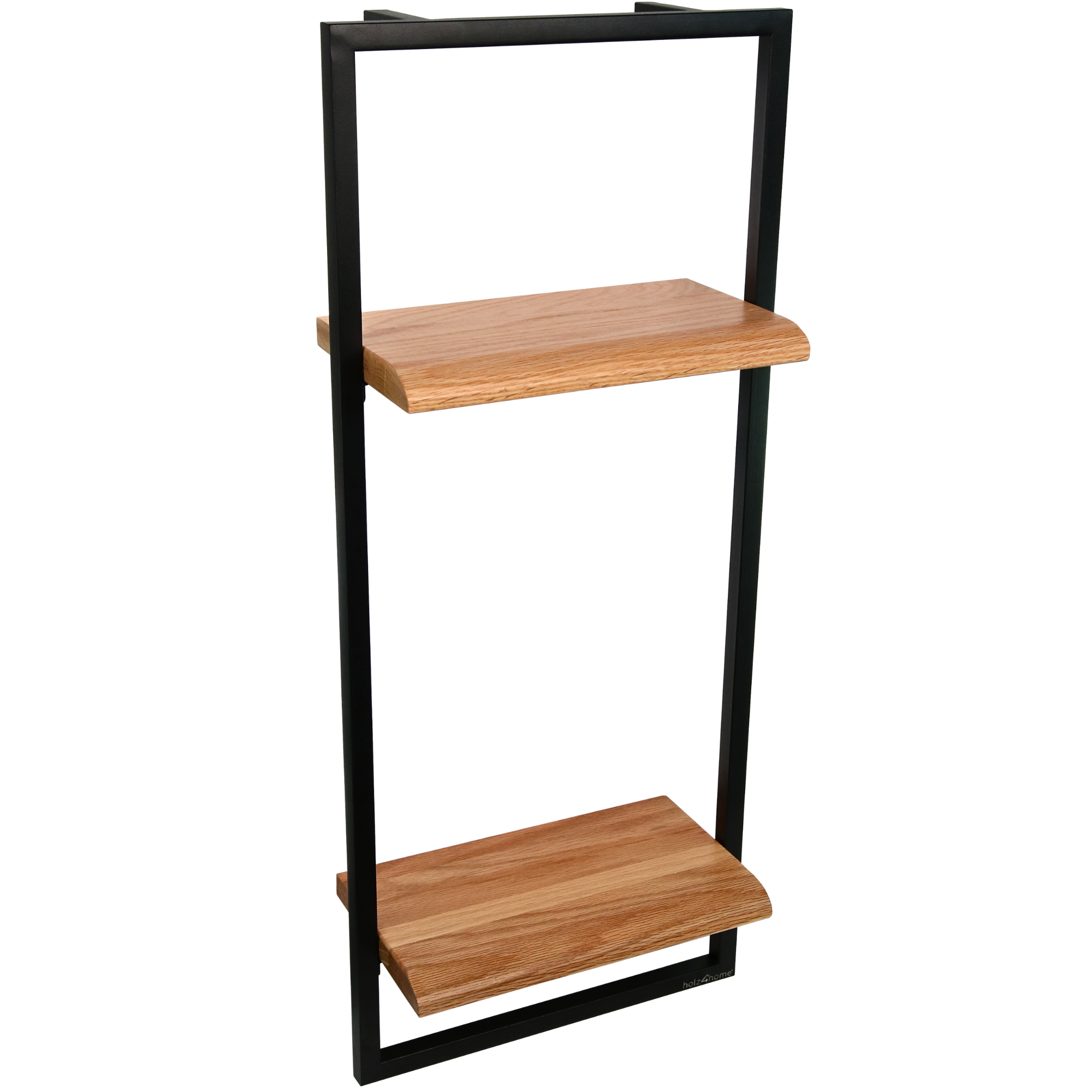 Wandregal high in schwarz gerahmt von holz4home®Hellgrau / ohne Baumkante