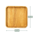 Dekotablett aus Holz mit Kante von holz4home®Eckig