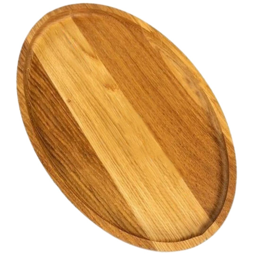 Dekotablett aus Holz mit Kante von holz4home®Eckig