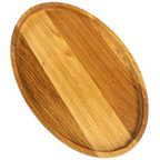 Dekotablett aus Holz mit Kante von holz4home®Oval