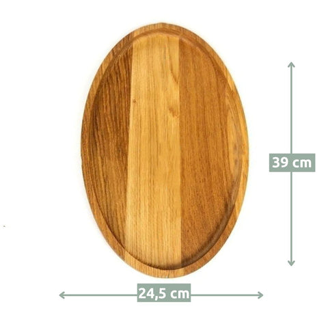 Dekotablett aus Holz mit Kante von holz4home®Eckig