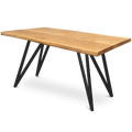 h4h317_cover_mit_bk Massivholztisch aus Eiche mit natürlicher Baumkante – 4 cm stark, in 140x80 cm oder 160x80 cm, mit 4 Tischgestellen zur Auswahl Dreieck