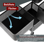 Rollwagen mit 4 schwenkbaren Ebenen 30x30x78 cm Rund