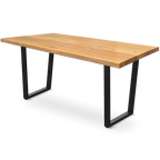 h4h321_cover_ohne_bk kalb | Massivholztisch aus Eiche 4 cm stark, gerade Kante – 140x80 cm oder 160x80 cm, Tischgestell wählbar (Trapez, Dreieck, Doppel-Dreieck, X-Struktur) Trapez