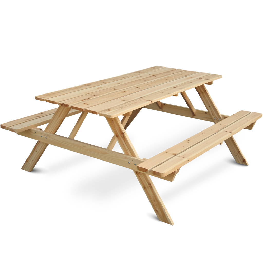 Outdoor Picknickbank aus Tannenholz - Klassischer PicknicktischKlassisch 140 cm