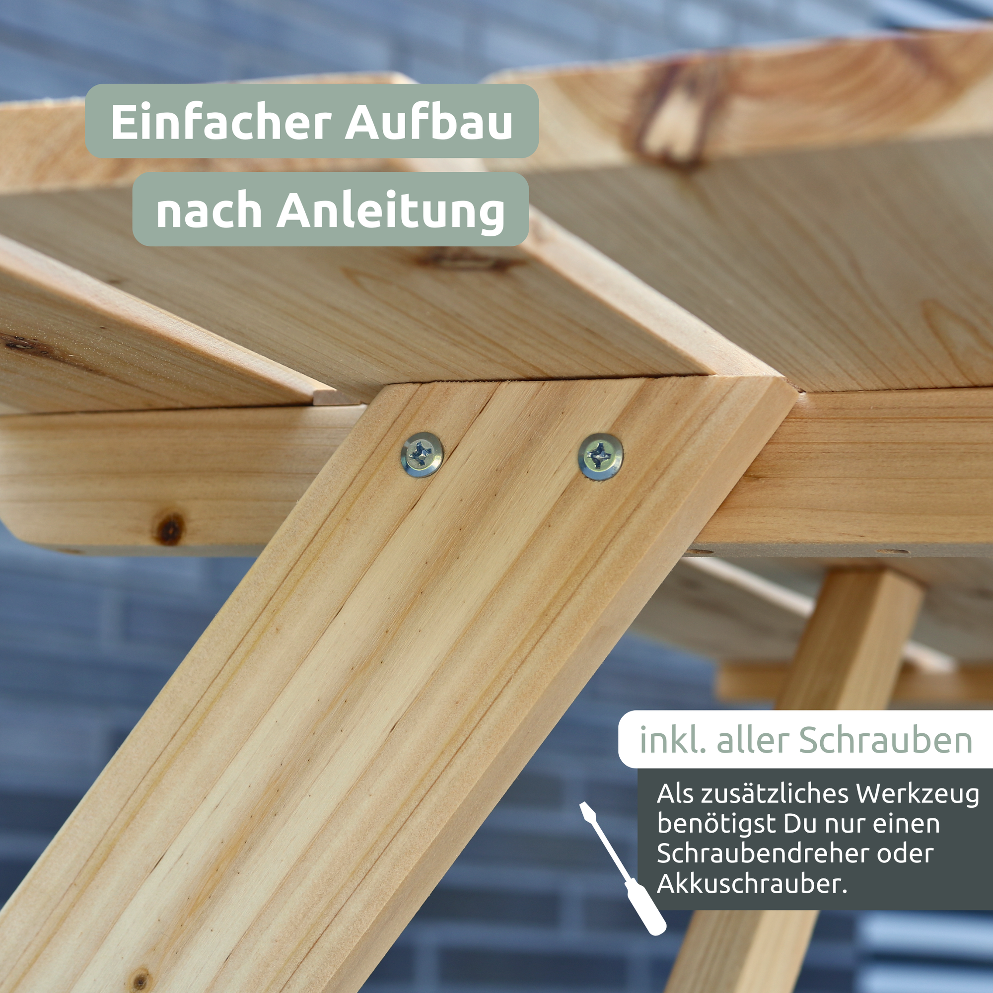 Outdoor Picknickbank aus Tannenholz - Klassischer PicknicktischKlassisch 140 cm